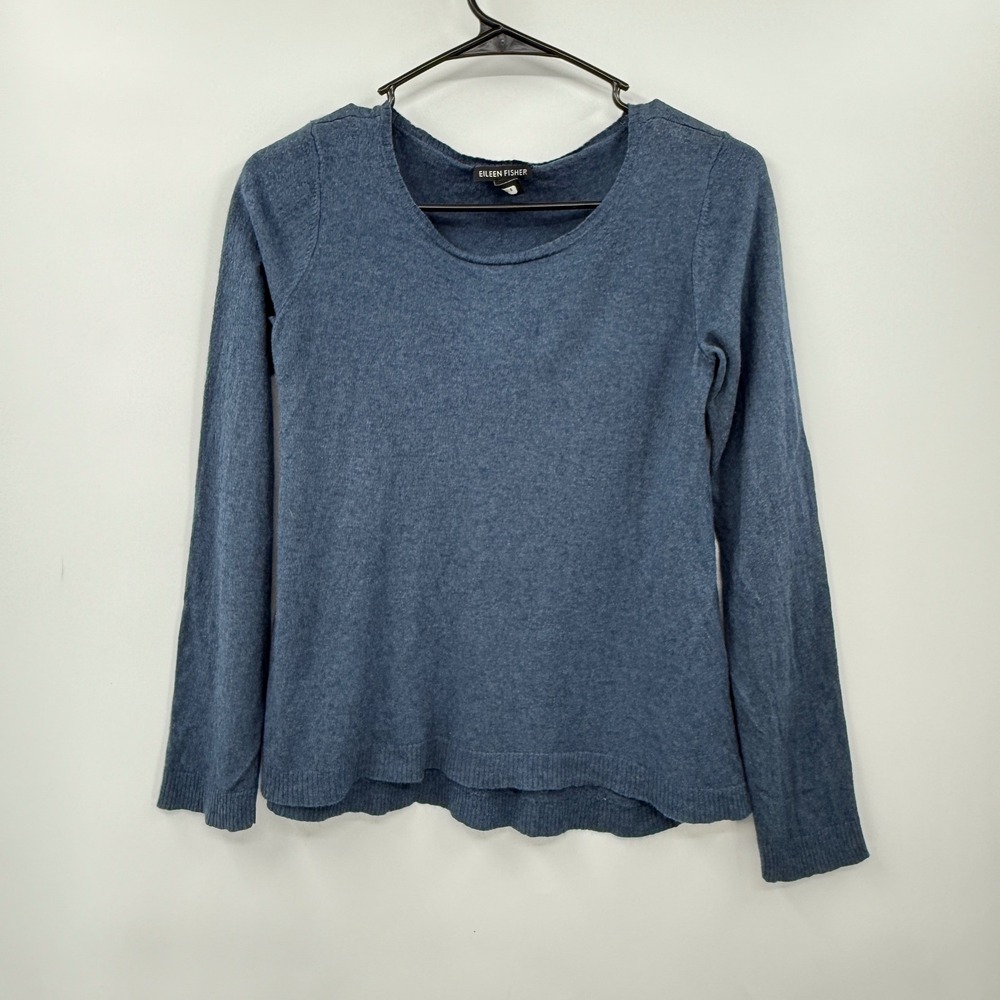 Eileen Fisher Blue Crew Neck‎ Long Sleeve Sweater XS/TP